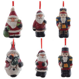 Украшение новогоднее "Снеговик/Дед Мороз", L5,5 W4 H8,5 см, 6в.