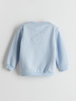 Bisiklet Yaka K?z ?ocuk Kal?n Sweatshirt 2li