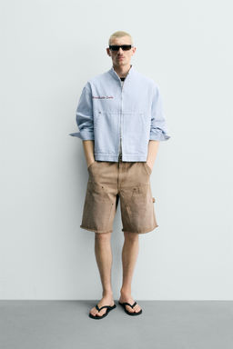CAZADORA RELAXED FIT RAYAS BORDADO / rayas