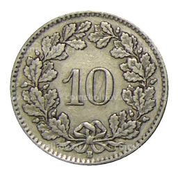 10 раппенов 1931 года Швейцария
