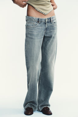 JEANS TRF WIDE LEG TIRO BAJO / Azul / Gris - Zara фото 2