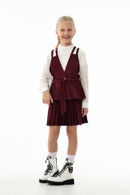 Молочная школьная блуза Mooriposh, модель 06132 фото 4