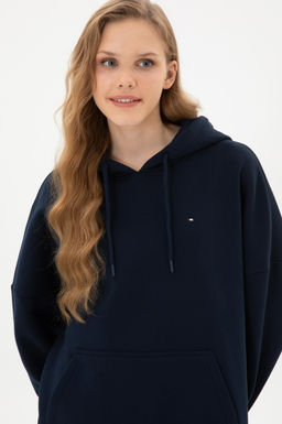 Kad_n Lacivert Basic Sweatshirt Sepette S_rpriz _ndirim - U.s. polo assn фото 2