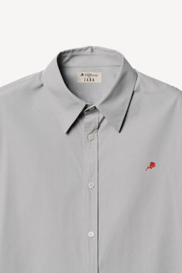 CAMISA RELAXED FIT ALGOD?N WILLY CHAVARRIA X ZARA / Celeste фото 6