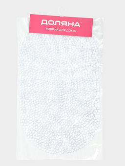 Коврик для ванны на присосках Доляна «Хрусталь», 66×36 см, прозрачный