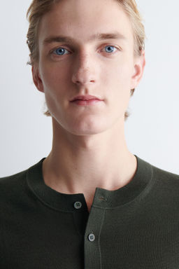 CAMISETA HENLEY DE LANA MERINO SLIM FIT - H&m фото 8