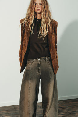 TRF OVERSIZE LOW-RISE JEANS - Zara фото 3