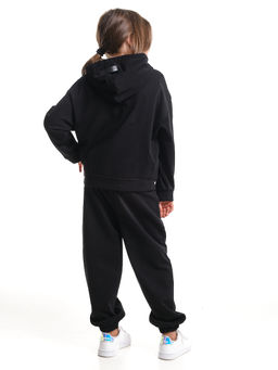 Спортивный костюм для девочки на молнии 22-8049 черный - Mini maxi фото 4