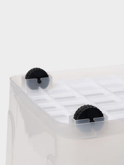 Контейнер для хранения с крышкой, 35 л, 50×31×28 см, на колёсах, прозрачный, ручки МИКС - Simaland фото 5