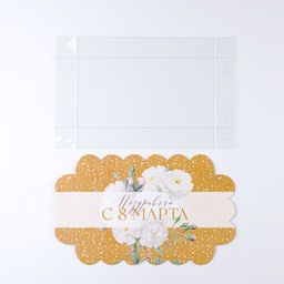 Цена за 5 шт. Коробка для печенья, кондитерская упаковка с пластиковой крышкой, 8 марта, 10.5?21?3 см