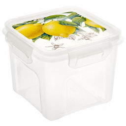 Контейнер для продуктов пластмассовый Fresh 0,9л, 12,5х12,5х10см, подходит для СВЧ (Россия)