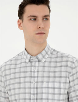 Gri Regular Fit K_sa Kollu G_mlek - Pierre cardin фото 2