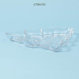 Блюдо «Новогоднее чудо. Ель», 22.2×21.2×2.7 см, стекло, прозрачное