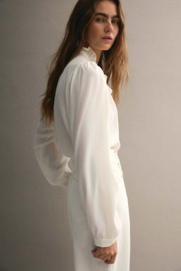 Blusa de viscosa con cuello de volante - H&m фото 7