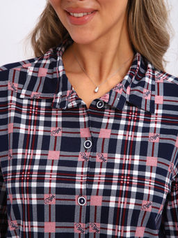 М380 Рубашка с длинным рукавом (темно-синий)