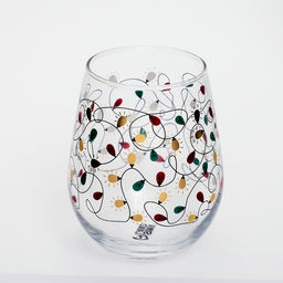 Стакан стеклянный на Новый год Новогодняя гирлянда, 620 мл