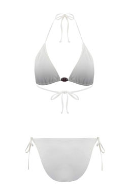 Ekru Ucgen Kapl? Aksesuarl? Normal Bel Regular Bikini Tak?m? TBESS26BT00054