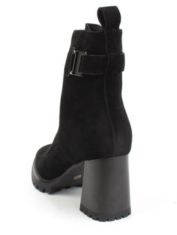 04-M3-L855 BLACK Ботильоны зимние женские (натуральная замша, натуральный мех)