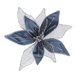 Цветок искусственный "Пуансеттия" (на клипсе), L25 W25 H8,5 см