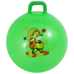 Мяч - прыгун с ручкой, d=55 см, цвет МИКС