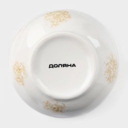 Сахарница Доляна Organic Gold, 420 мл, фарфор, белая