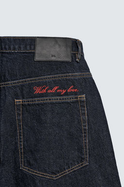 JEANS BALLOON FIT BORDADO CUPIDO / Azul - Zara фото 10