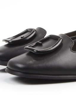 06-DLG03-1 BLACK Туфли женские (натуральная кожа)