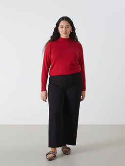 Yar?m Bal?k?? Yaka Kad?n Triko Kazak