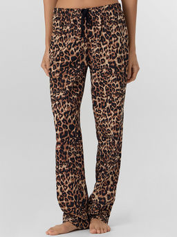 Брюки домашние женские с леопардовым принтом