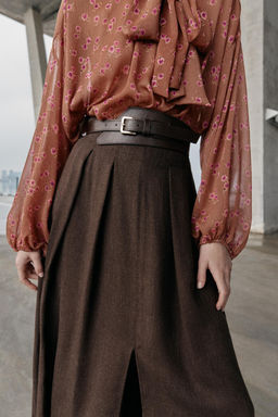 BELTED MIDI SKIRT - Zara фото 12