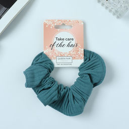 Цена за 3 шт. Резинка для волос «Орбита», текстура полоска, 10 см, зелёная