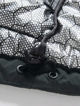 Куртка мужская гибридная стёганая с капюшоном с графеновой подкладкой черного цвета 9627_1Ch