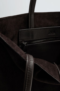 LEATHER TOTE BAG - Zara фото 4