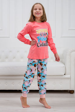 Пижама подростковая из интерлока Улыбка коктейль