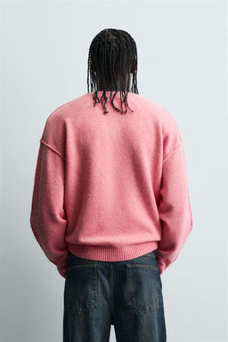 SWEATER WITH TEXTURED REVERSIBLE SEAMS - Zara фото 3