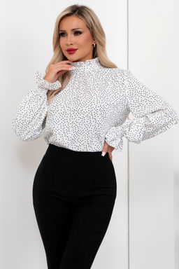 Блуза Моника (белый/горошек) Б11-217 - Николь фото 2