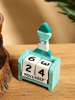 Календарь настольный Маяк, 7411 см, дерево, бело-бирюзовый - Simaland фото 4