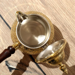 Турка с крышечкой 17х23х10 см, латунь, объем 375 мл