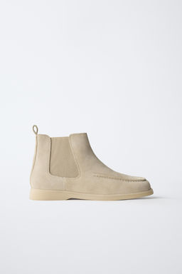 LEATHER DECK ANKLE BOOTS - Zara фото 8