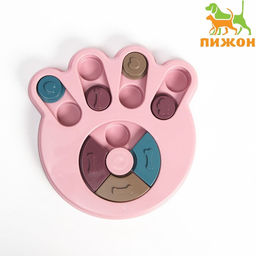 Игрушка интеллектуальная для лакомств Лапа, 14 х 13,5 х 3 см, розовая