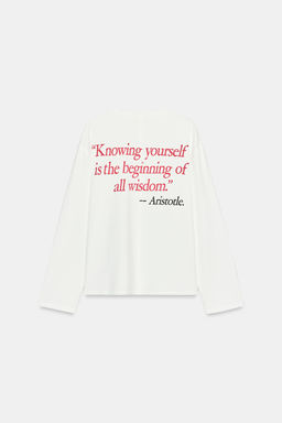 LONG SLEEVE SLOGAN T-SHIRT - Zara фото 11