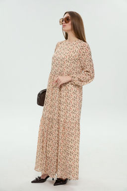 Платье NIKVA н1044-1 бежевый мультиколор  фото 7