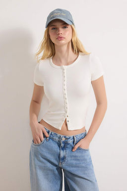 Siyah Fitted/Vucuda Oturan Premium Yumusak Orme Bluz TWOSS26BZ00428 - Trendyolmilla фото 5