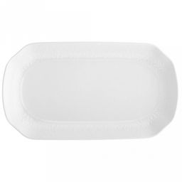 "Русь" Блюдо фарфоровое 310х171х38мм, белый, рельефный декор (Китай)