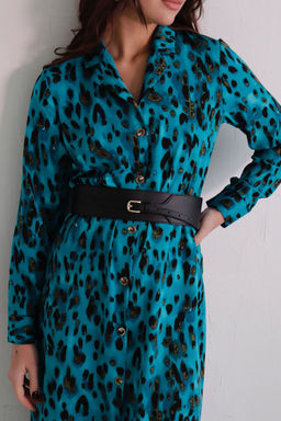 Платье-рубашка с английским воротником принт - Martichelli фото 173