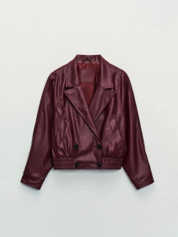 Куртка-бомбер из искусственной кожи с отложным воротником ZR2604102201-76 / Zarina  фото 9