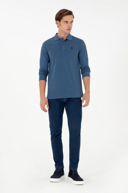 Мужской базовый свитшот цвета индиго - U.s. polo assn фото 4