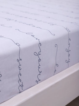 Простыня поплин - Позитив, цвет светлый серый 150х215