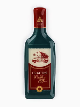 Блюдо сервировочное новогоднее «Счастья в новом году», 12×35 см