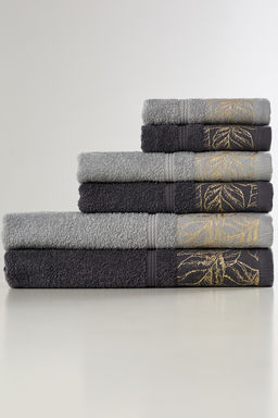 Набор махровых полотенец Листья 6 шт.